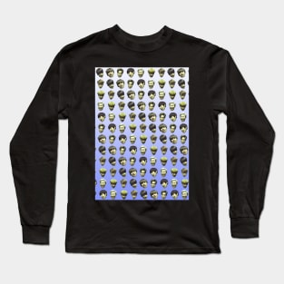 BTS (Bangtan Sonyeondan) FUNNY DERP FACE GRADIENT PURPLE Long Sleeve T-Shirt